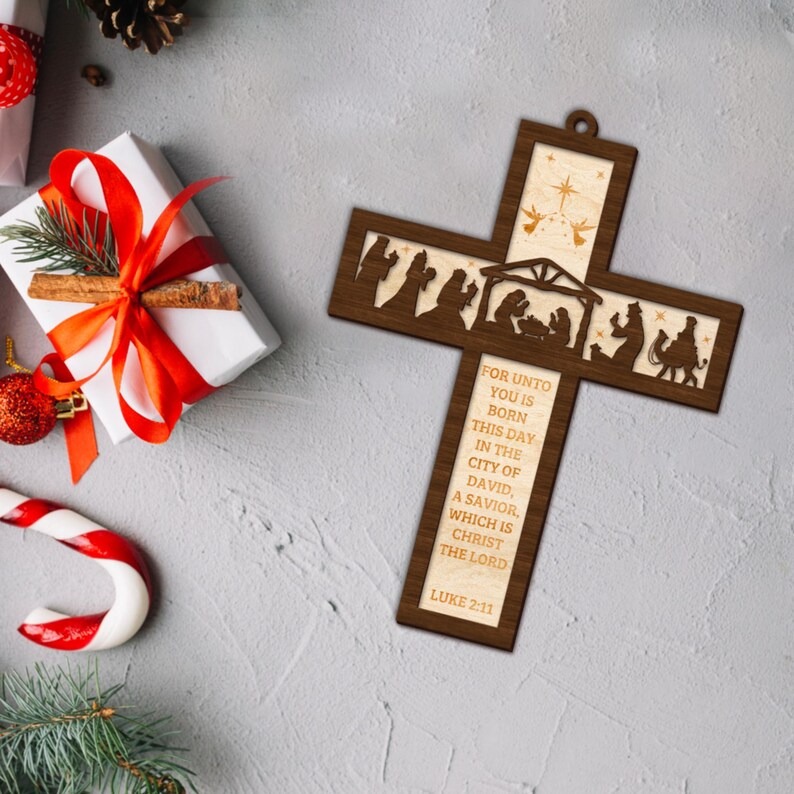 💖Christmas Nativity Cross Bible✨