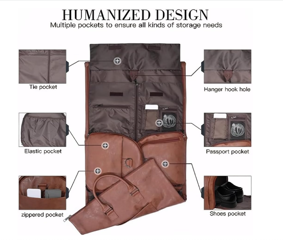 🔥HOT SALE 🔥 2 in 1 Hanging Suitcase Suit Business Travel Bag