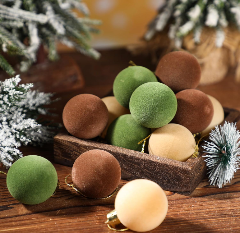 🎅Early Christmas 49%OFF - 12 PCS Flocking Velvet Christmas Balls