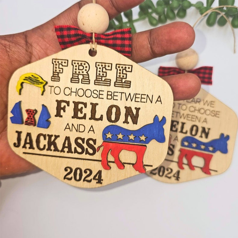 🖐Funny Presidential Candidate Christmas Ornaments🎄