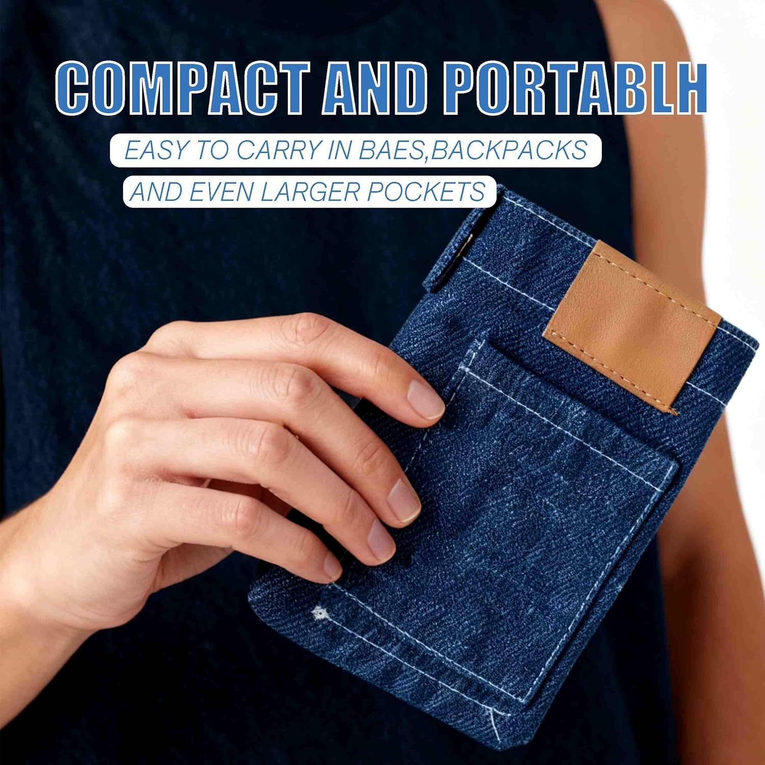 Funny Denim Bifold Wallet | Slim Thin Novelty Travel Wallet (Gift)