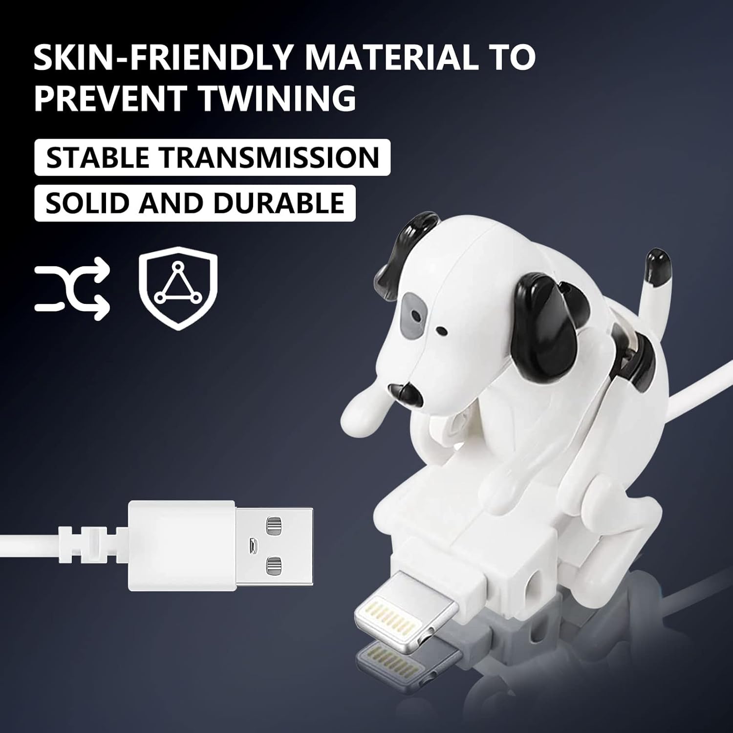 Funny Dog Fast Charger Cable | USB for iPhone & Type-C Phones