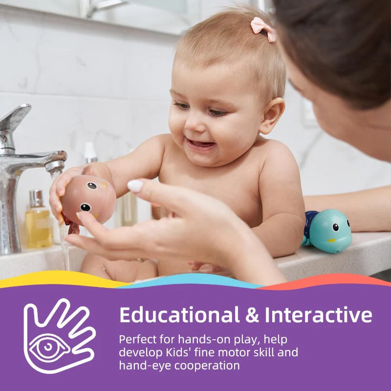 Safe ABS Cute Swimming Wind-Up Toy