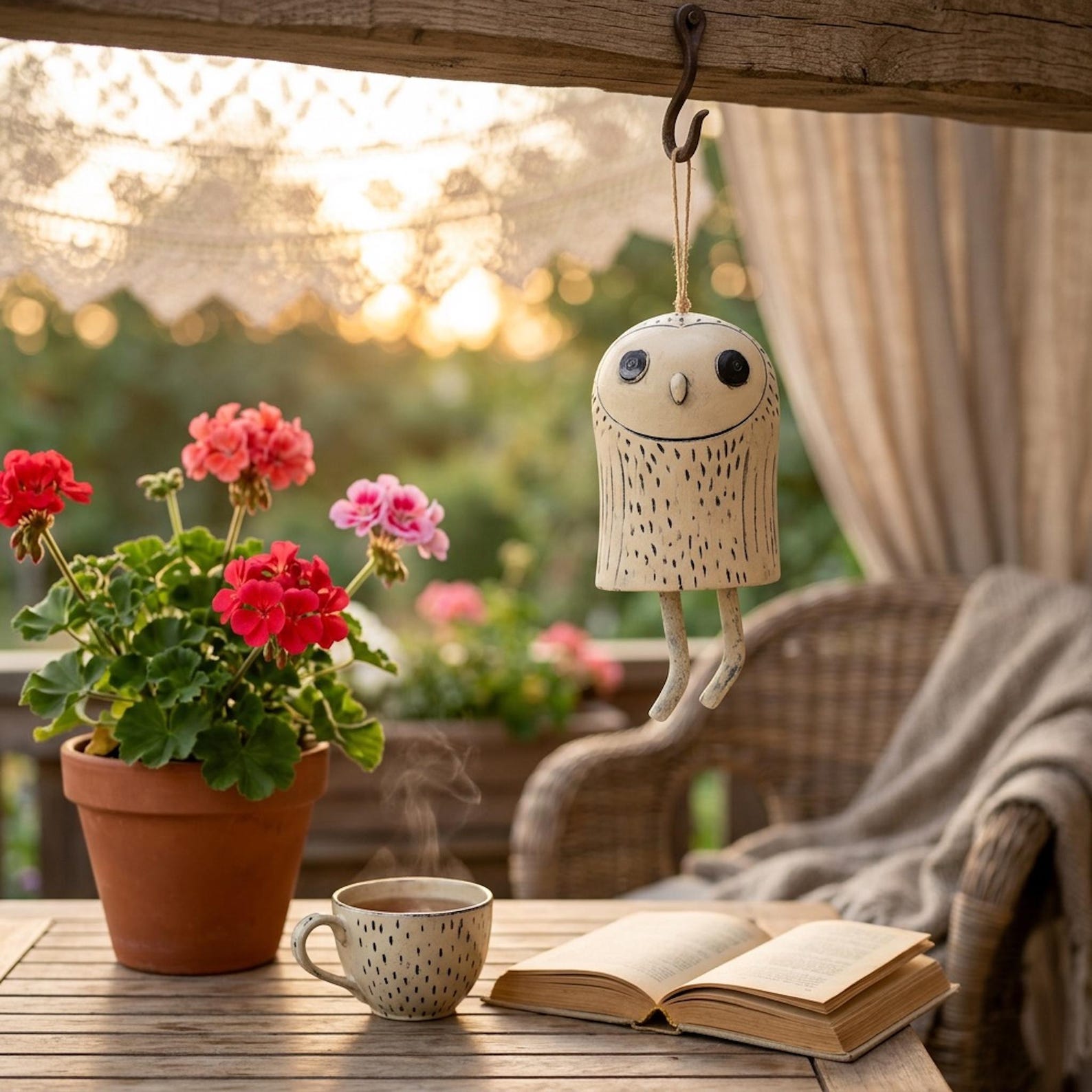 Handmade Whimsical Animal Wind Chime Ornaments