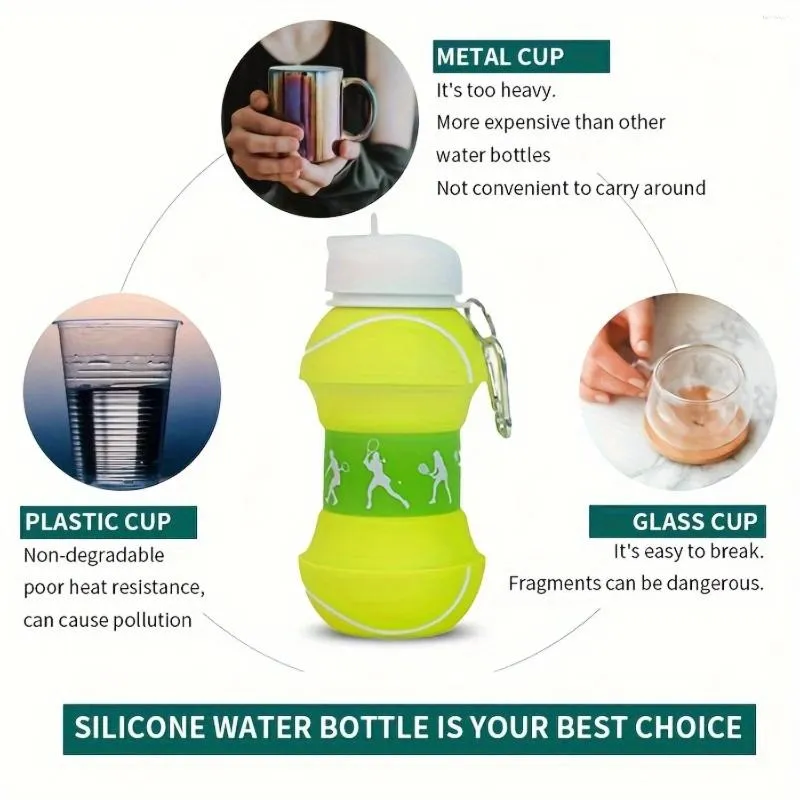 🎾🥤Magic Fold Tennis Water Bottle For Camping, Hiking and Fitness