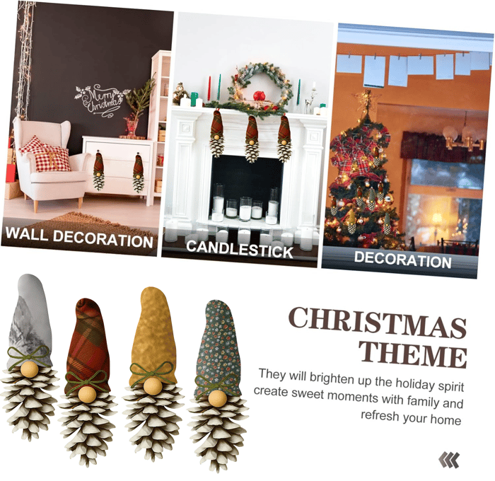 🎅Christmas Pinecone Gnome Ornaments✨