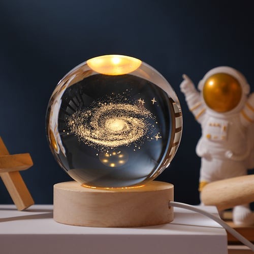 🌕Buy 2 Free Shipping🌕3D Crystal Ball Night Light With Wood Base