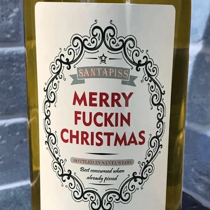 🎄Christmas Funny Novelty Bottle Labels