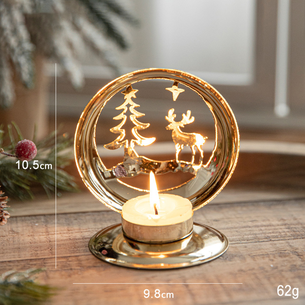 🌟Christmas Golden Wrought Iron Candlestick🔥