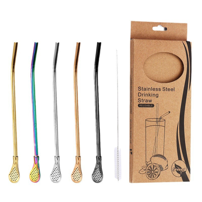 🔥Hot Sale —— Creative Metal Straw Filter Spoon🥄