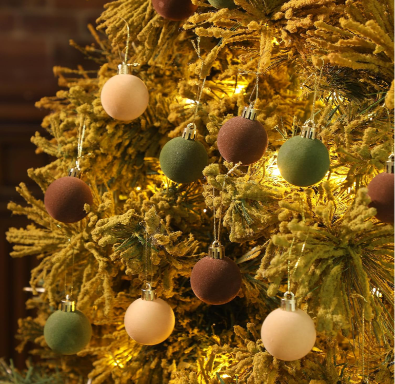 🎅Early Christmas 49%OFF - 12 PCS Flocking Velvet Christmas Balls
