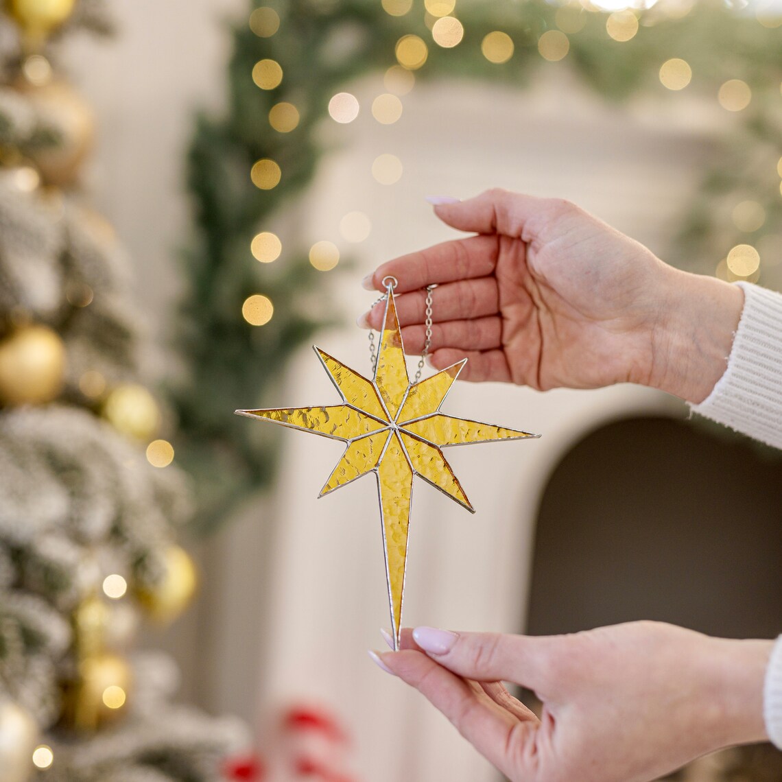 🎅Early Christmas 49%OFF🎅 Stained glass Christmas star decorations