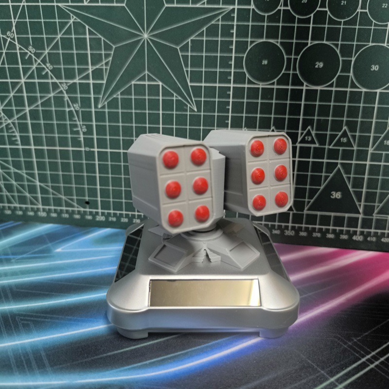  3D-Printed Solar-Powered Military Model Rotating Ornament