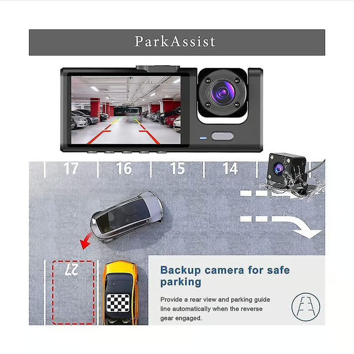 🔥Hot Sale 49%OFF🔥 3 Lens Dash Cam