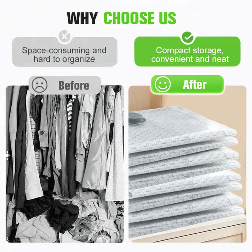 CordlessTravel Vacuum StorageCompression Bag