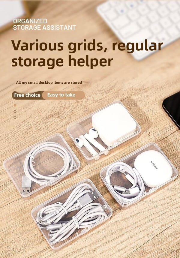 Cable Management Box Set | Hidden Charging & Tidy Desktops | Durable PP Storage for Home & Office