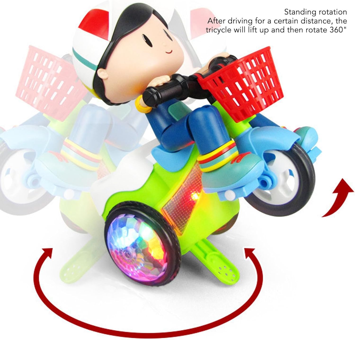 Funny Toys Stunt Tricycle 01-12 Years Old Sound Moving Children Baby Boys and Girls Electric Dancing 
