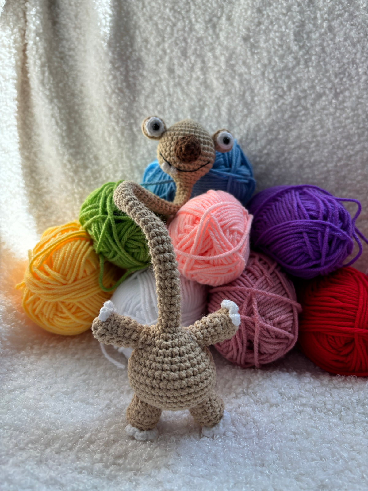 DIY Crochet Sloth Bag Charm Pattern