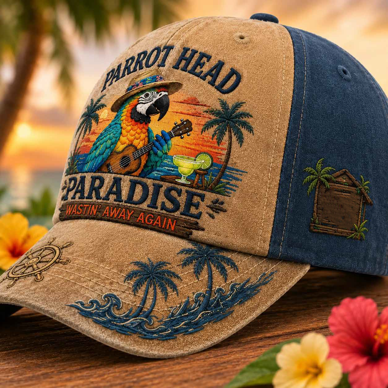 🦜 Parrot Head Paradise Cap
