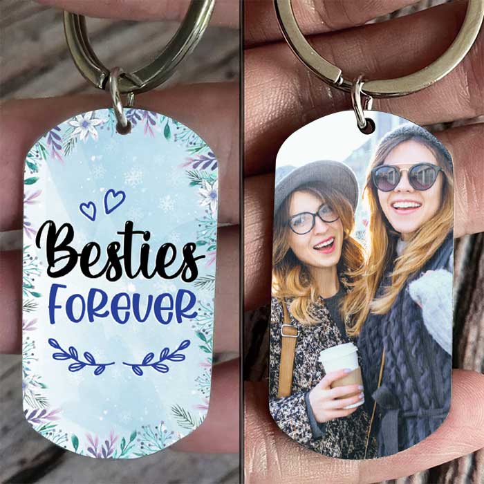 Besties Forever - Upload Photo - Personalized Keychain