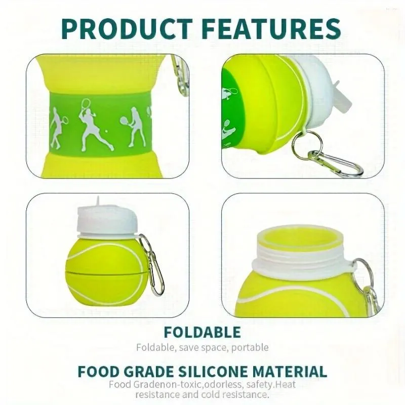 🎾🥤Magic Fold Tennis Water Bottle For Camping, Hiking and Fitness