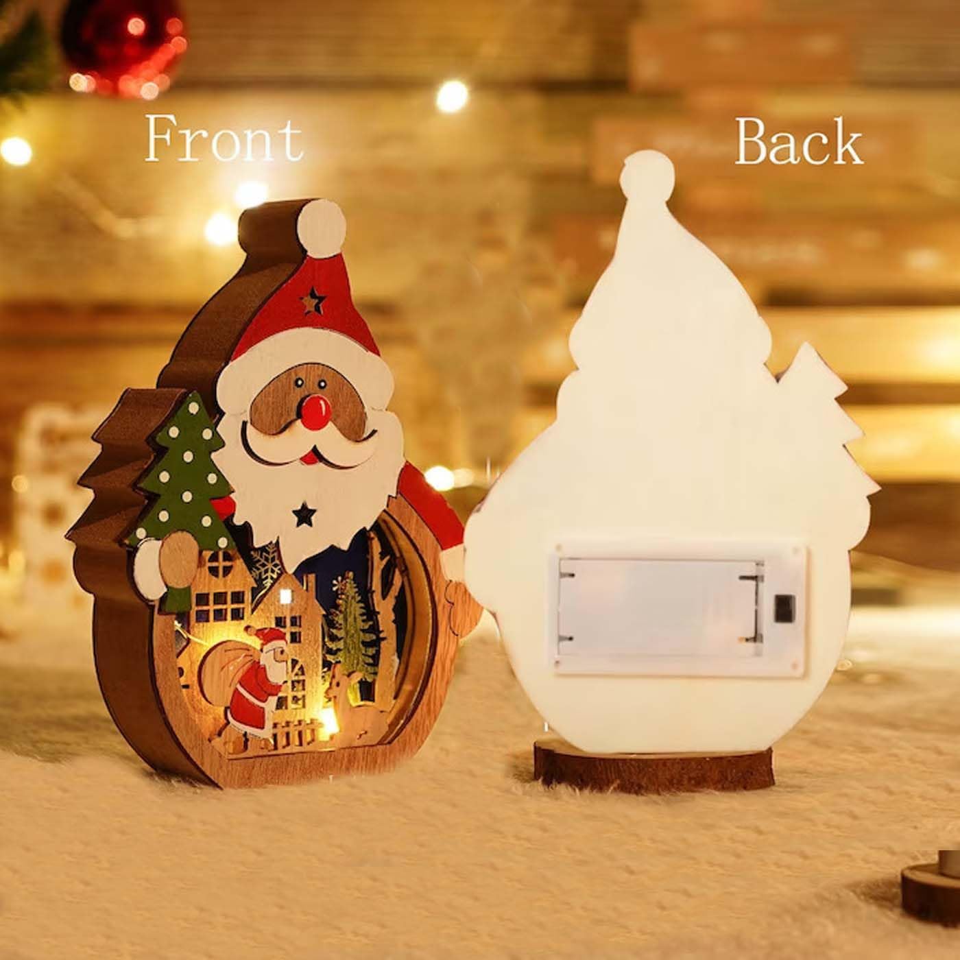 🔥Christmas hot sale--🎅⛄Santa Claus and snowman illuminated ornaments