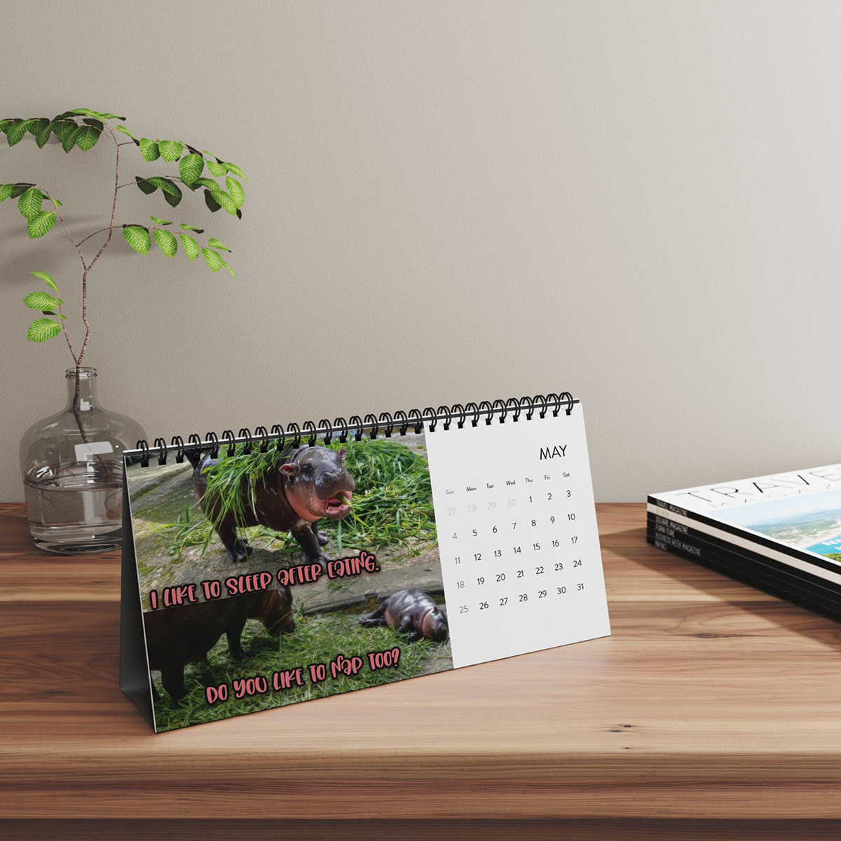 🦛Moo Deng Calendar | 2025 Desktop Calendar