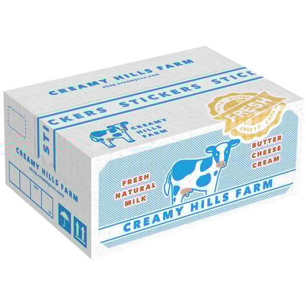 Miniature Shipping Box Flake Sticker Set