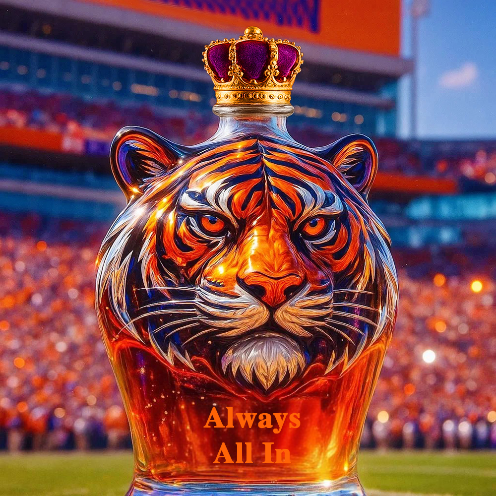 Clemson Tigers Whiskey Bottle