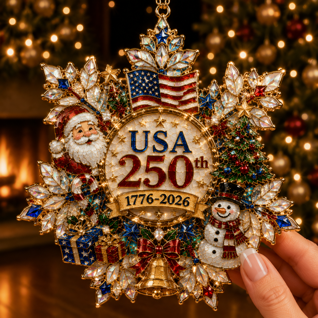 🔥Snowflake Christmas tree ornament