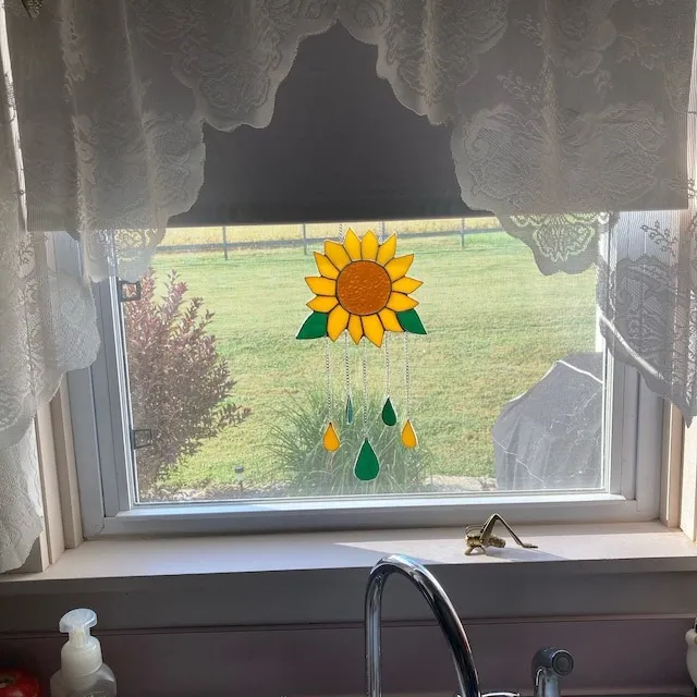 💖Mother’s Day🎁Sunflower Stained Glass Window Hanging🌻