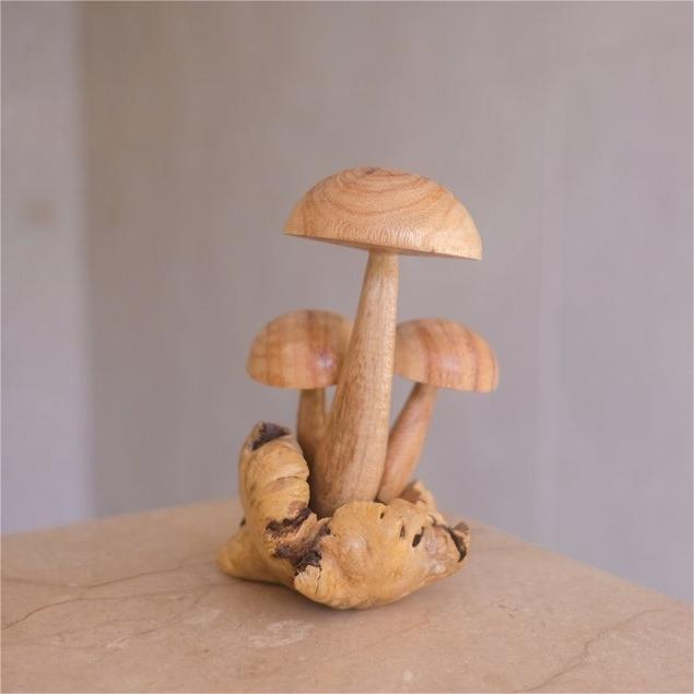 🍄Wooden Mushroom Decoration