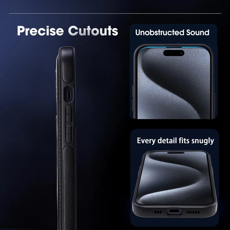 🔥Shockproof Leather Magnetic Stand iPhone Case