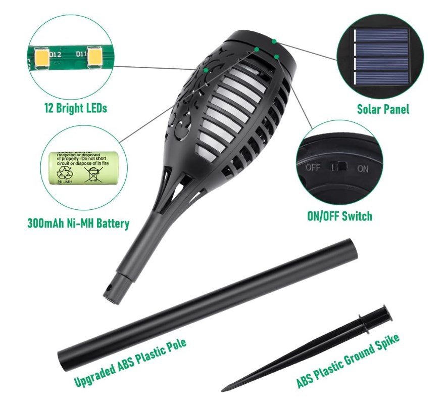 ❤️HOT SALE❤️Halloween Outdoor Solar Flame Light