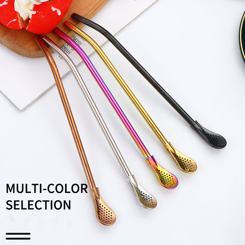 🔥Hot Sale —— Creative Metal Straw Filter Spoon🥄