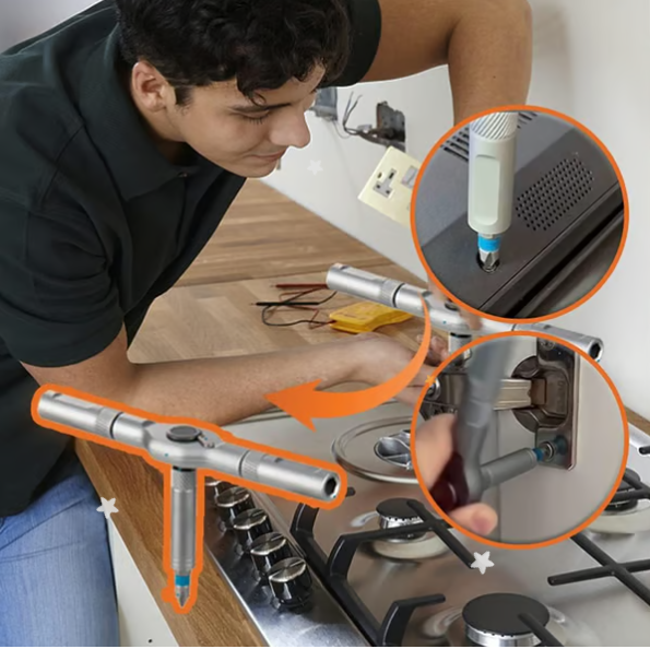 24 in 1 DlY Screwdriver SetMagnetic Compact andPortable Ratchet Screwdriver