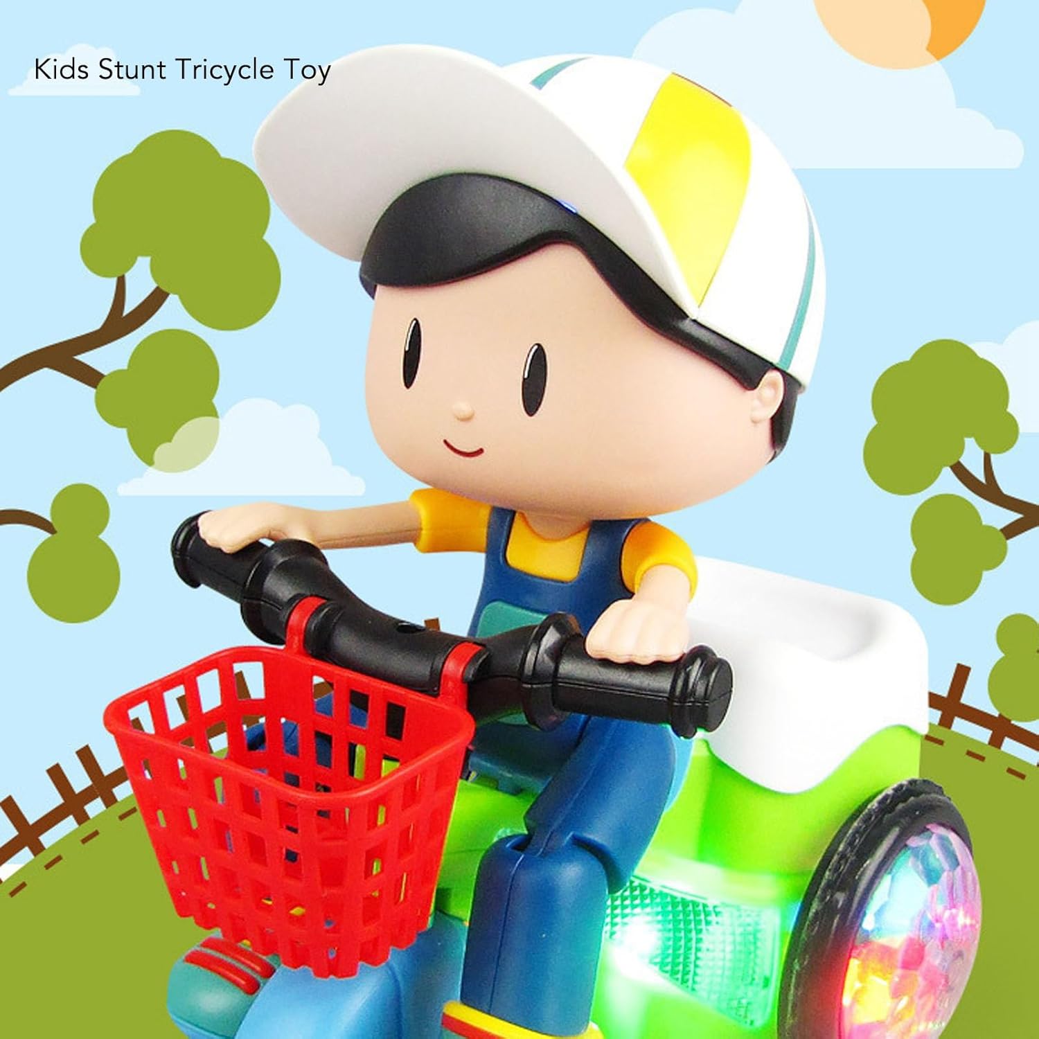 Funny Toys Stunt Tricycle 01-12 Years Old Sound Moving Children Baby Boys and Girls Electric Dancing 