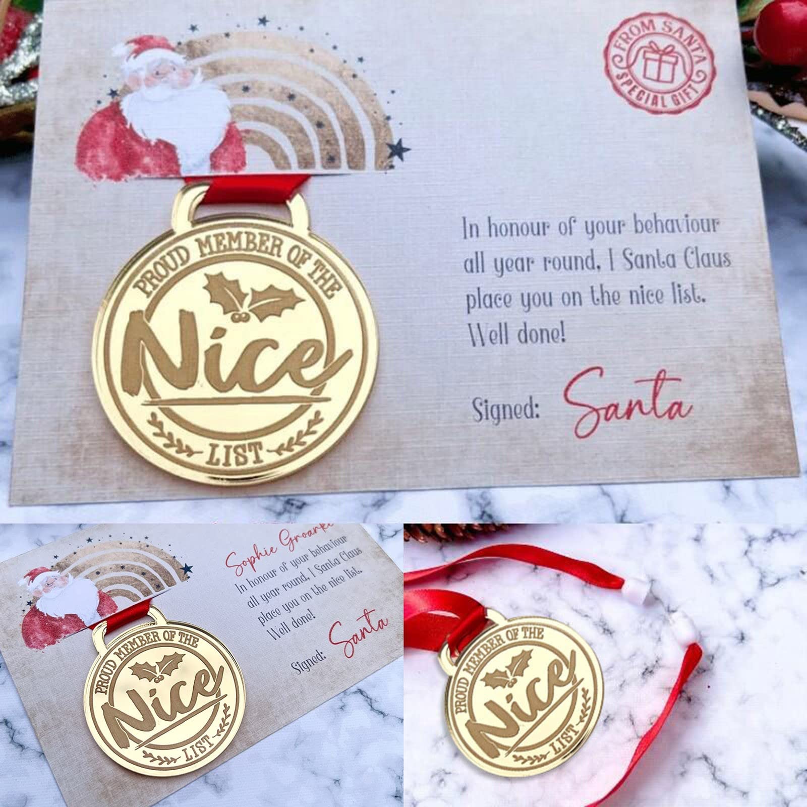 🎄Christmas Promotion🎄Santa gift with nice medal for your lovely baby