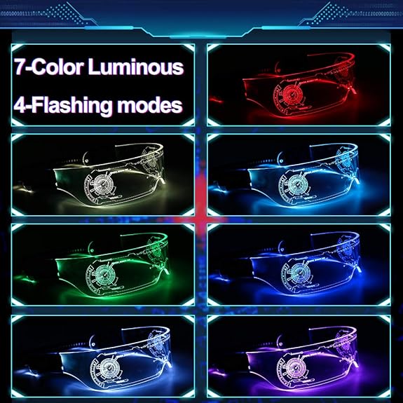 🔥👓LED Rechargeable Futuristic Glasses