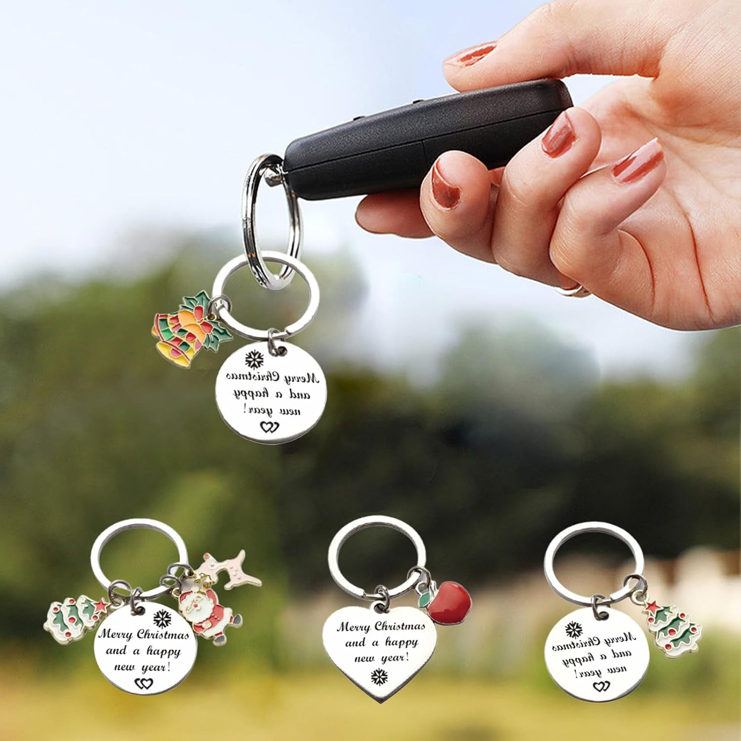 🎁🎄Christmas Stainless Steel Engraving Keychain