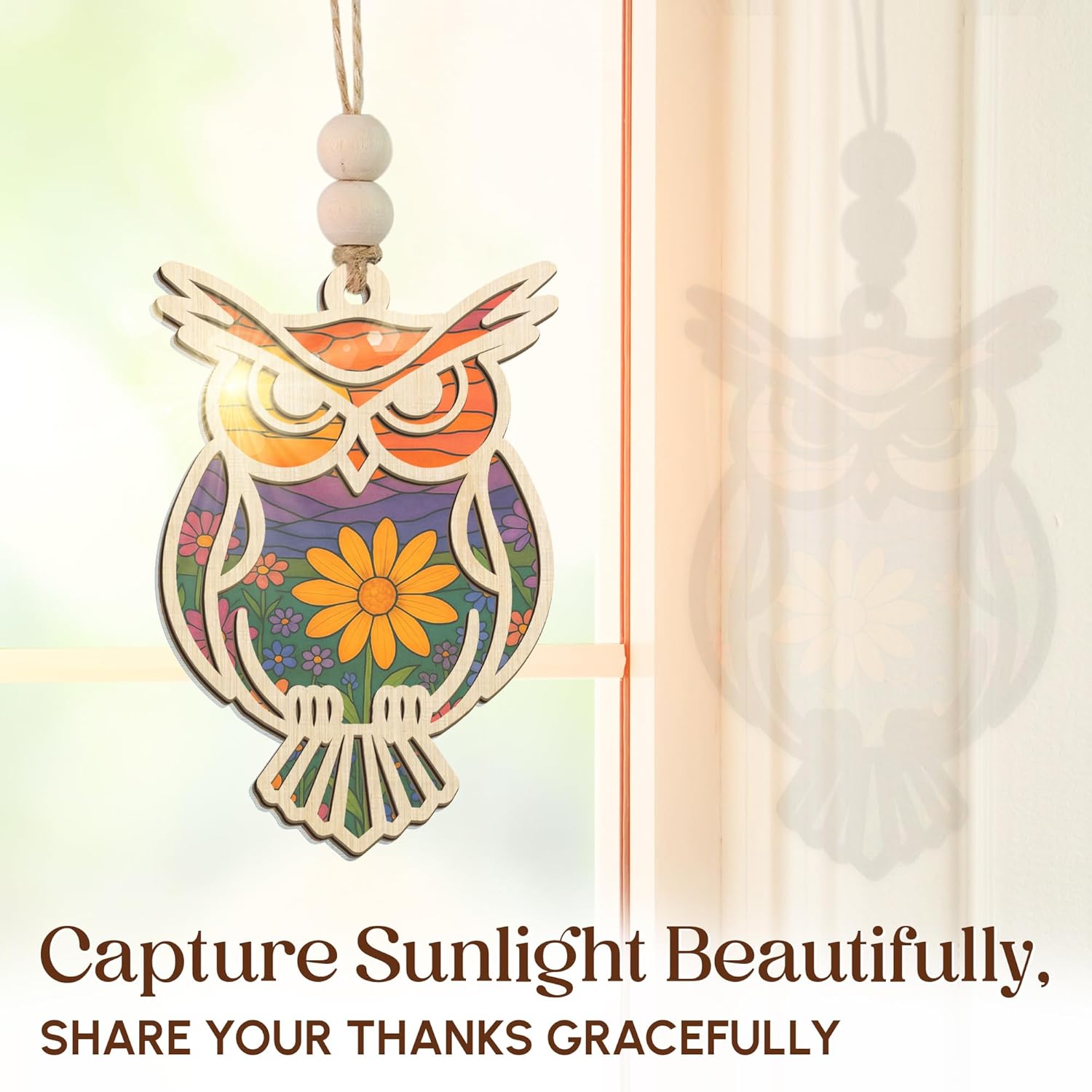 🔥HOT SALE 49% OFF - 🦉Owl Suncatcher Ornament with Card