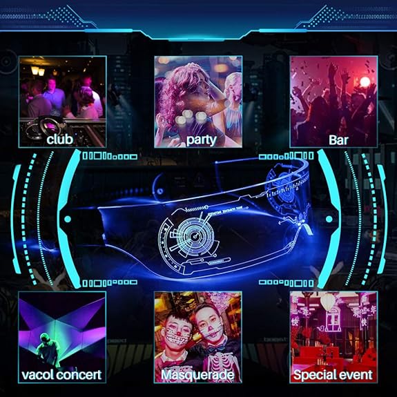 🔥👓LED Rechargeable Futuristic Glasses