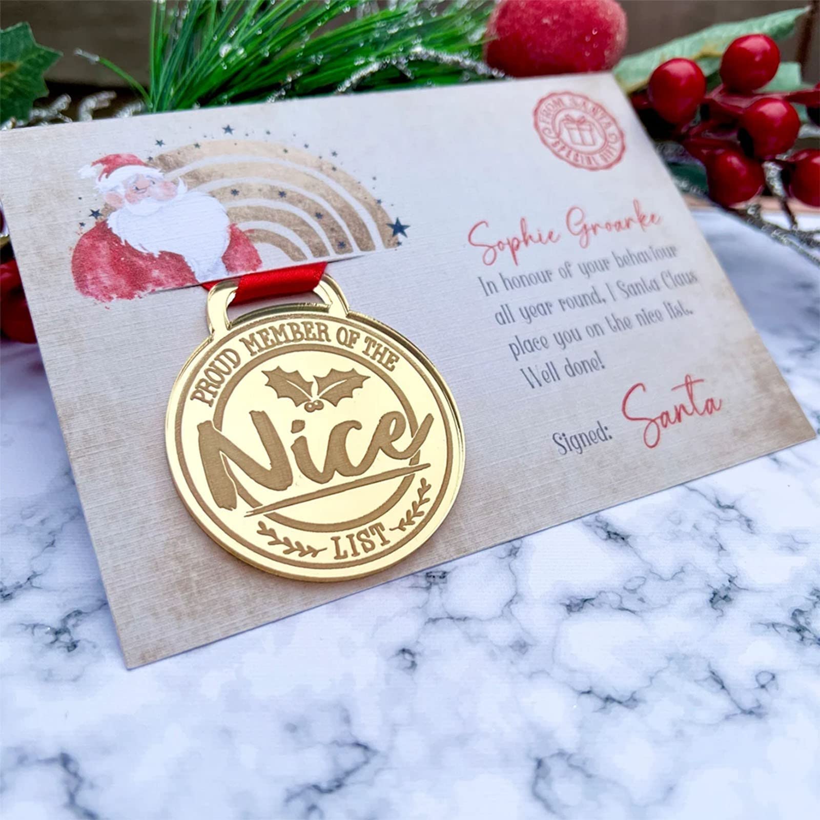 🎄Christmas Promotion🎄Santa gift with nice medal for your lovely baby