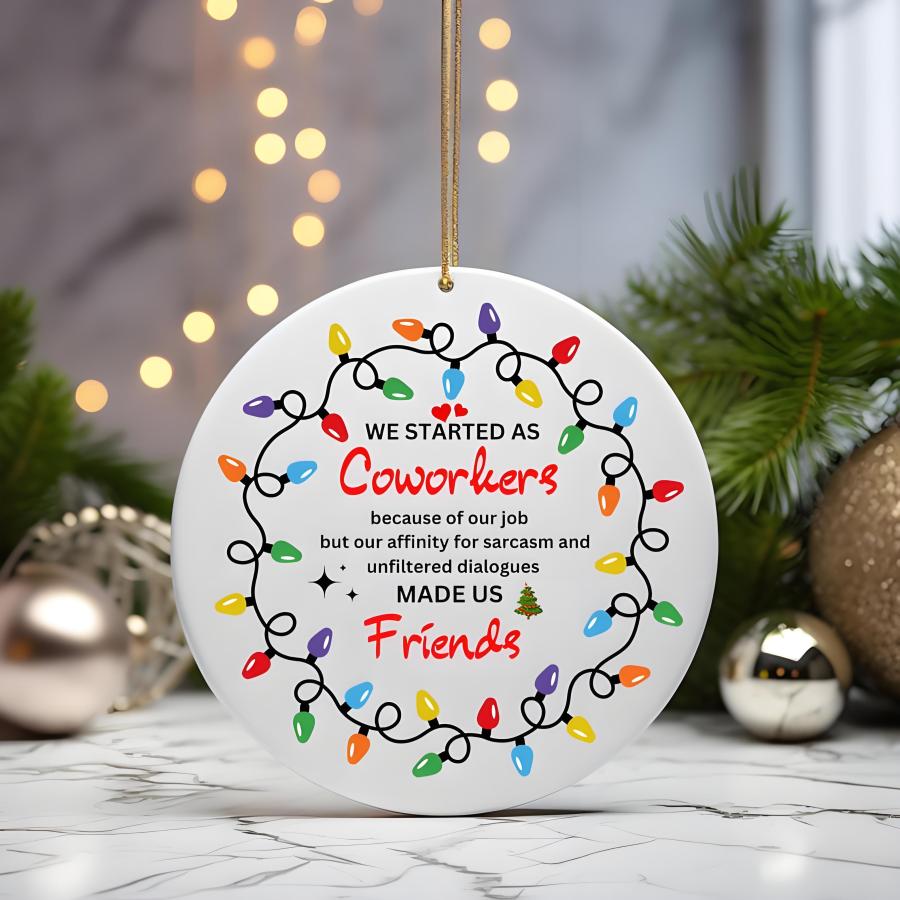 🎅Christmas Ornament for Coworker & Best Friend-Emotional Support💕