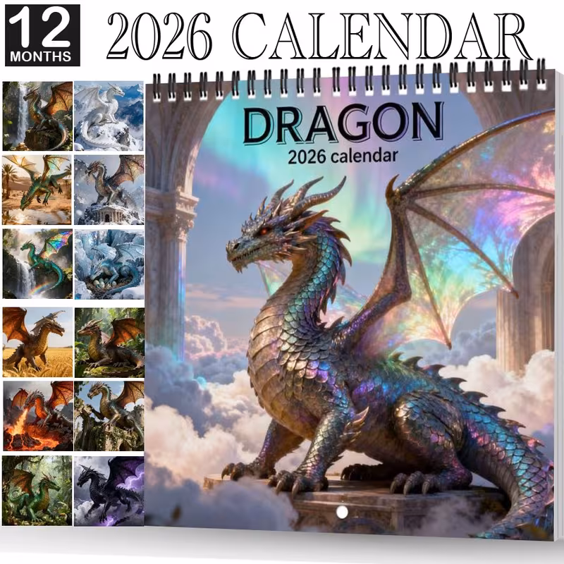 🎁49% OFF🔥🐲2026 Dragon Fantasy Wall Calendar