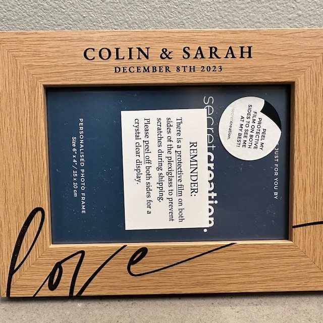 Personalized commemorative photo frame🥰