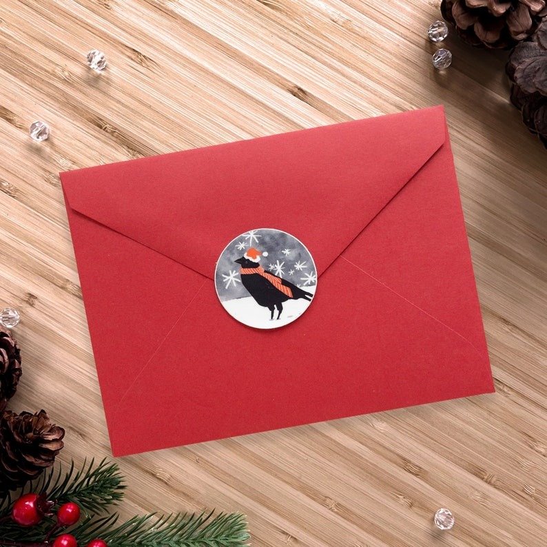 💕Christmas funny crow card✉