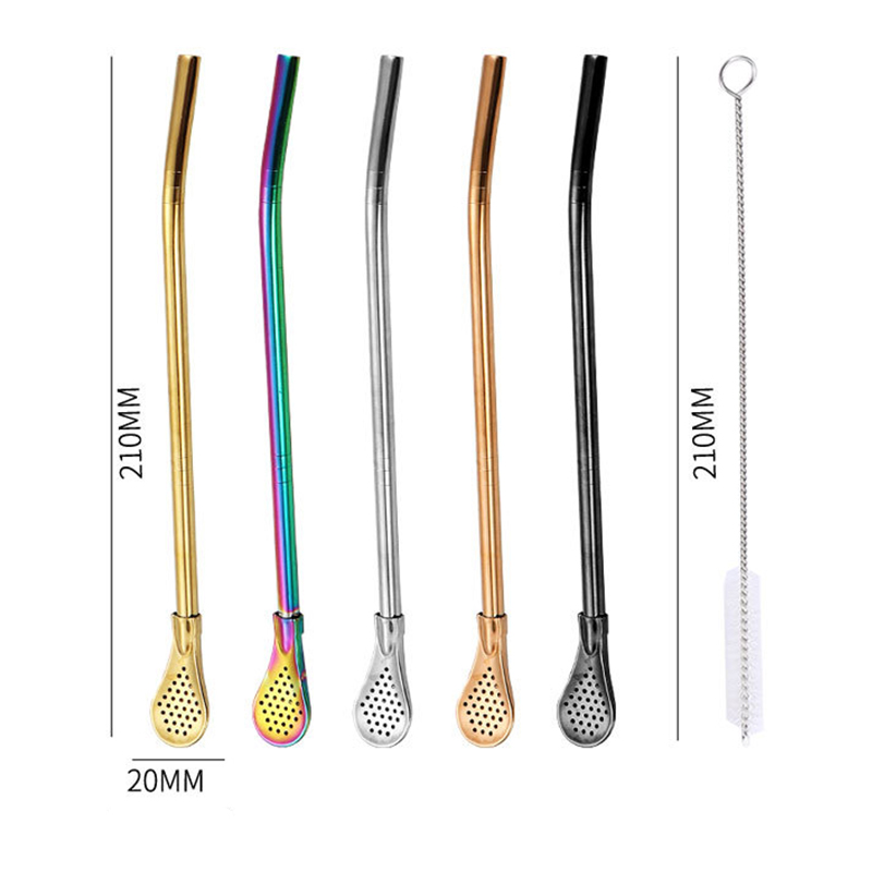 🔥Hot Sale —— Creative Metal Straw Filter Spoon🥄