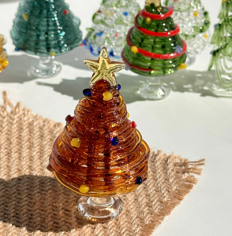 🎄Early Christmas 49%OFF - Handmade Glass Christmas Tree Statue