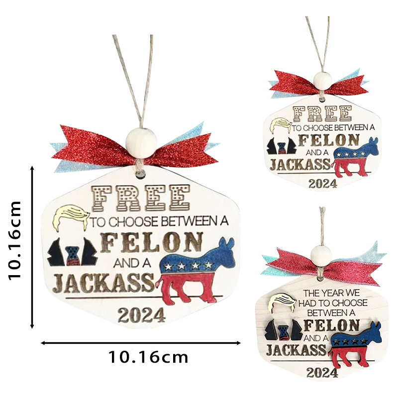 🖐Funny Presidential Candidate Christmas Ornaments🎄